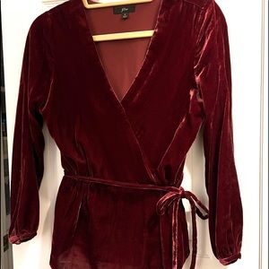 Jcrew velvet blouse